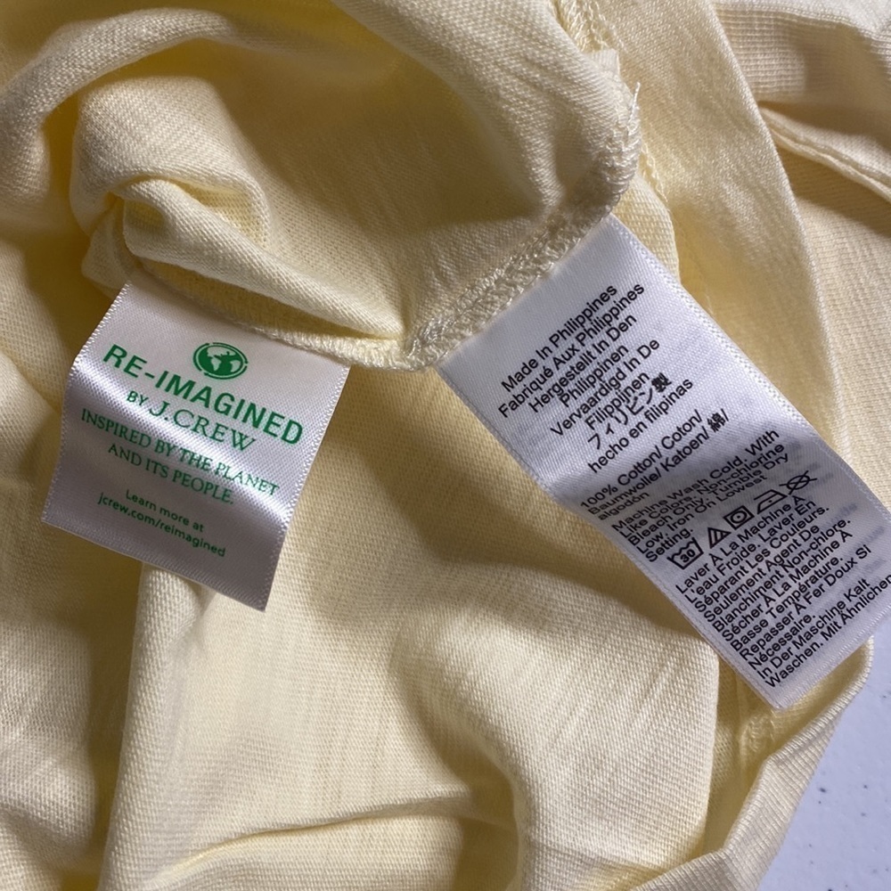 NWT J. CREW ‘90s CROPPED ORGANIC SLUB COTTON  T-SHIRT Size 2XL - Picture 9 of 9